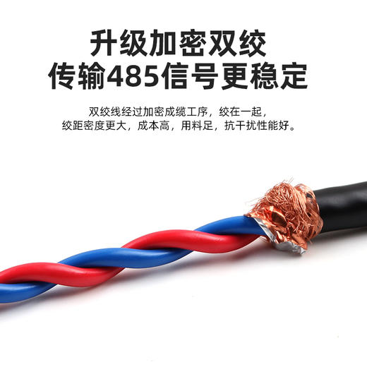 爆款 工程级【加密 双绞屏蔽 @ 足米】RVSP485信号通讯专用控制线缆2芯4芯0.5 0.75 1.0 1.5 2.5平方抄表消防电气连接音频控制线仪表信号线 商品图5