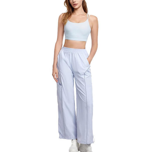 【限时秒】YOGACODE【火树银花系列】宽松运动裤直筒女户外反光工装长裤小个子低腰抽绳阔腿休闲裤DWL115083 商品图4