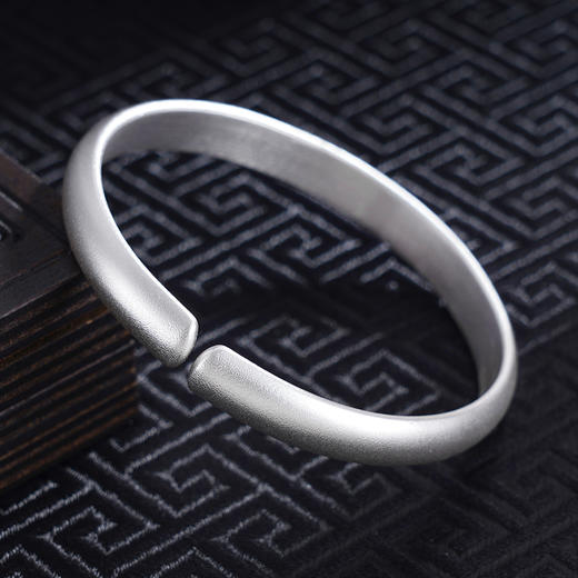 子佩集S999银【荷叶涟涟】手工纯银手镯原创设计【55021209】2503 商品图3