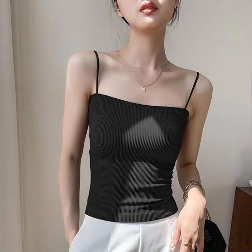 买一送一夏季美背吊带爆款长款性感辣妹吊带美背背心一体式带胸垫裹胸外穿打底短款上衣 商品图3