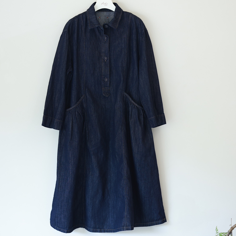 经典复古牛仔衬衫裙