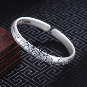 子佩集S999银【花信年华】手工纯银手镯原创设计【55011223】2503