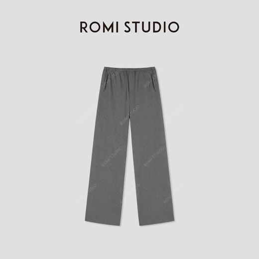 ROMI STUDIO“轻盈自在”绵羊毛混纺立裁垂感直筒休闲裤 RWCSXG1513 商品图0