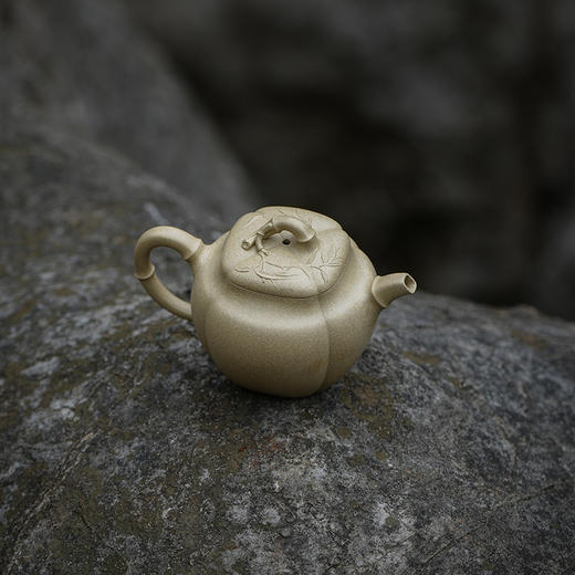 龙德堂陶艺 徐飞制《铤竹》原矿本山绿泥 200cc 库存请咨询客服 商品图1