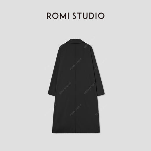 ROMI STUDIO“自在洒脱”绵羊毛混纺轻盈感宽松风衣外套 RWCRWD1622 商品图4