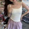 韩版辣妹双肩带吊带背心女修身显瘦百搭带胸垫内衣女美背上衣厂家 商品缩略图1