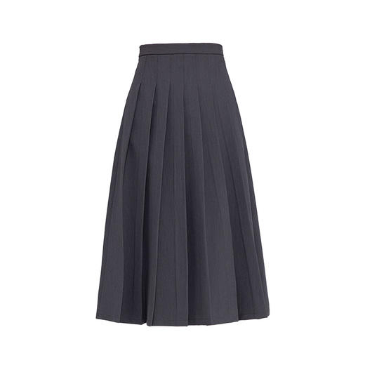 丁摩 小个子知识分子风西装百褶裙中长款女春装新款显瘦半身裙5ZF-65437 商品图4