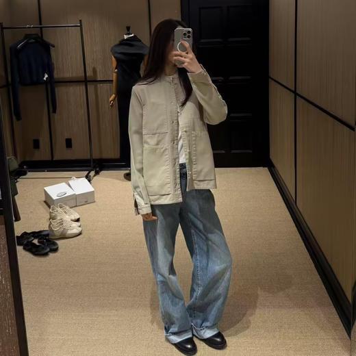 ROMI STUDIO“休闲复古”100%棉柔软多口袋立领宽松外套 RWBWWH1627 商品图2