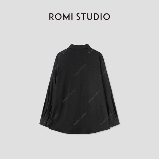 ROMI STUDIO“去繁就简”木棉莱赛尔混纺宽松长袖衬衣 RWCSS71690 商品图1