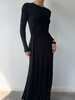 CG｜Vanessa Dress 长袖真丝针织连衣裙［ 黑 ] 商品缩略图0