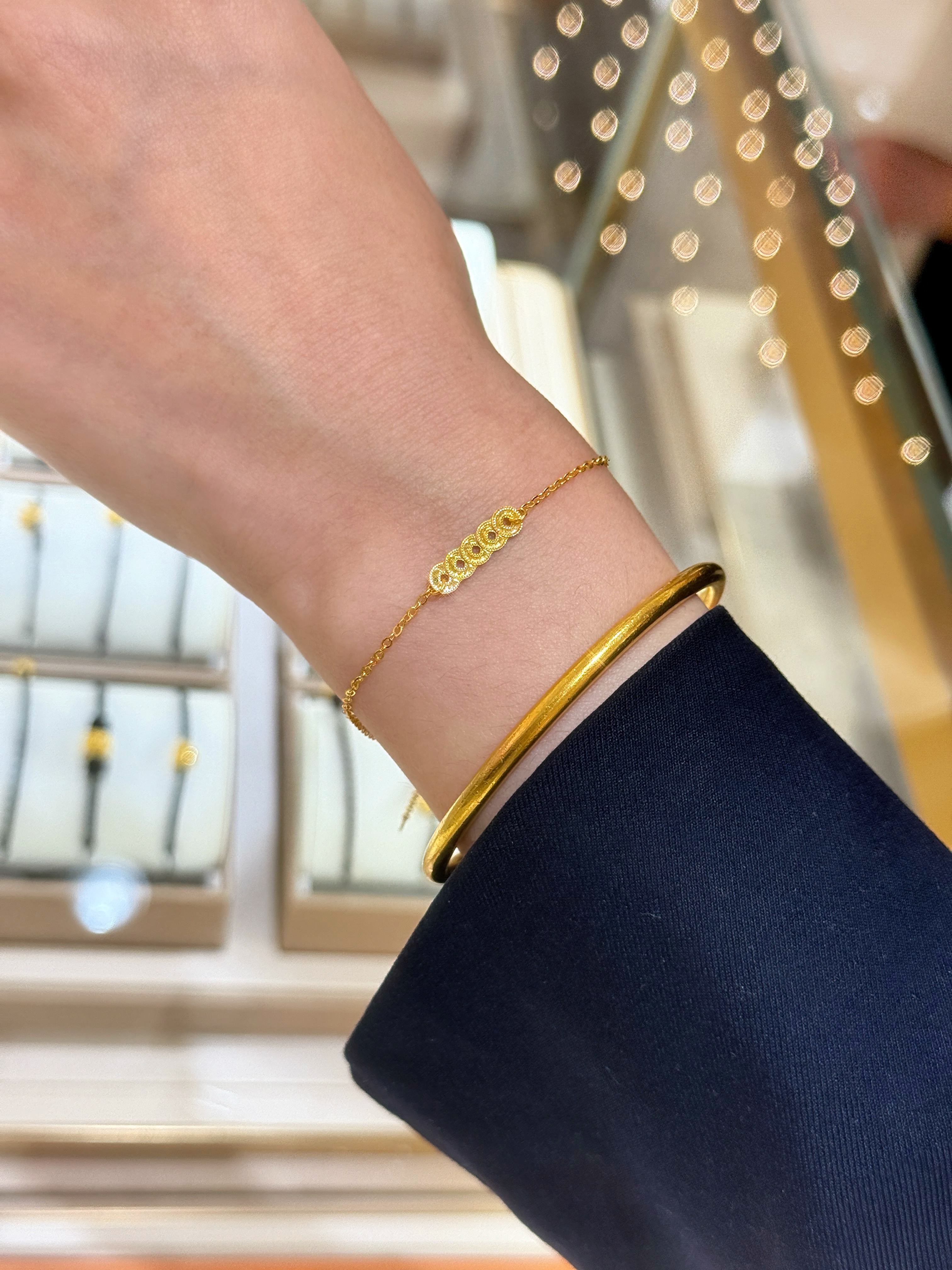 足金钱多多手链