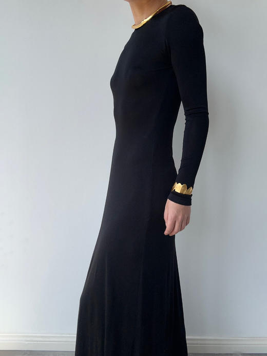 CG｜Vanessa Dress 长袖真丝针织连衣裙［ 黑 ] 商品图1