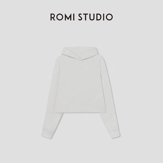 ROMI STUDIO“松弛随性”纯棉落肩宽松休闲运动连帽卫衣RW24AS41240 商品图2