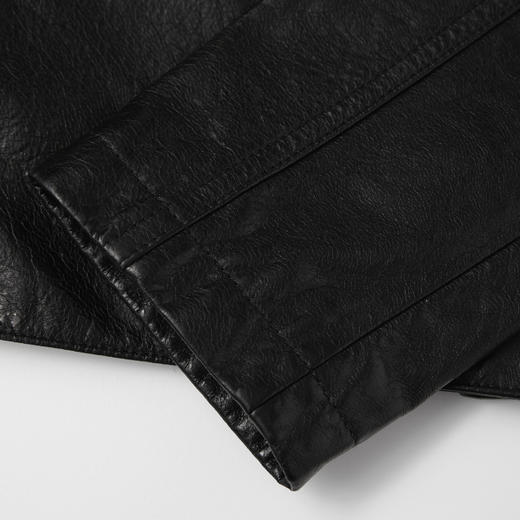 ROMI STUDIO“摩登复古”土耳其绵羊皮修身短款皮衣外套RW24WW01163 商品图4