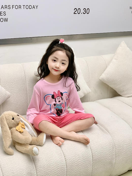 🤩【三枪&迪士尼儿童莫代尔七分家居套装】迪士尼服饰一直🉑是深受孩子喜爱的，时尚、童趣、个性是迪士尼的特点，🔺迪士尼的卡通形象更是深入人心，🌟所以深受小朋友喜欢 商品图2