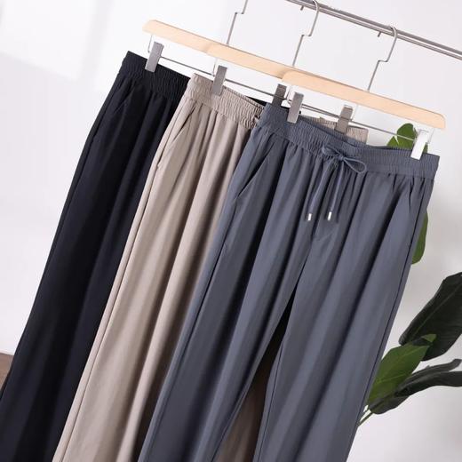 冰丝四面高弹UPF40+舒适透气弹力松紧腰直筒休闲裤 商品图1