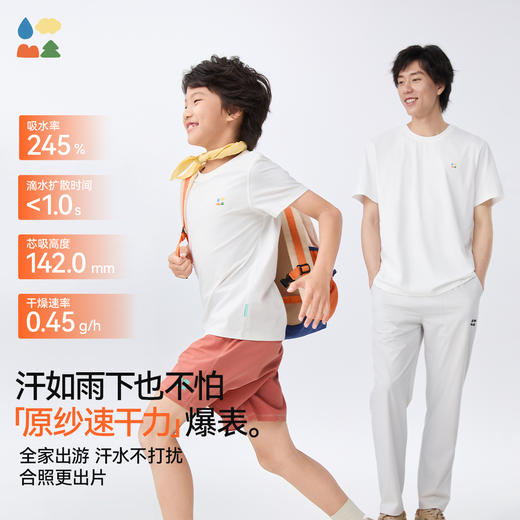 [屁侠推荐]全家小白短袖T恤森林棠25夏款基础简约吸湿透气亲子款短袖T恤40322538 商品图2