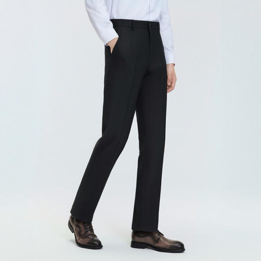 圣得西男士西服套装结婚礼服职业装正装易打理高端商务黑色西装男2512928009A 商品图3