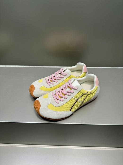 复古真皮芭蕾德训鞋！女款2025春拼色爆款休闲时尚透气小白鞋阿甘板鞋！ 商品图7