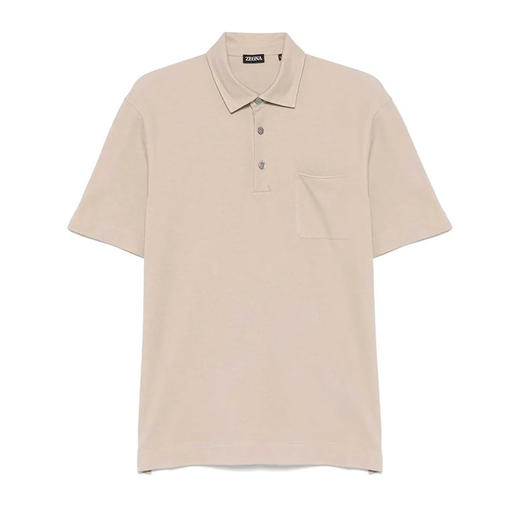 ZEGNA 杰尼亚 男士棉质短袖polo衫 浅棕色 UF392A9 F752 N02 商品图0