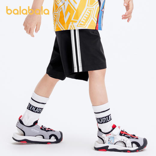 巴拉巴拉童装男童中裤宽松运动风短裤夏季裤子儿童休闲裤潮流撞色 商品图1
