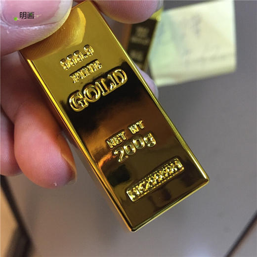 创意仿真金条金砖冰箱贴小金库小金块黄金条冰箱贴摆件 商品图3