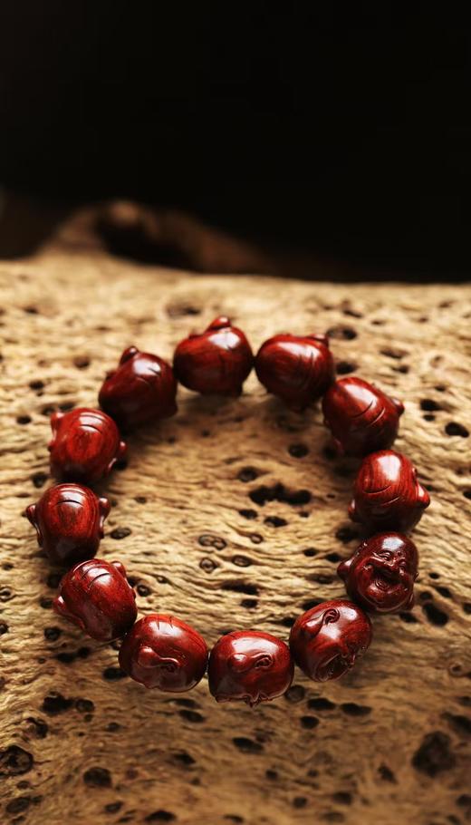 小叶紫檀【弥勒】20mm*12颗手串 商品图8