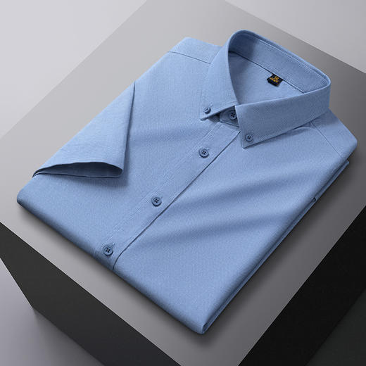 【含莱赛尔】罗蒙男士莱赛尔夏季短袖休闲衬衫透气百搭日常通勤男衬衫 商品图4