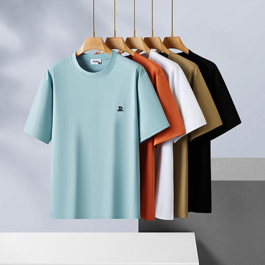 【精梳棉】【DX】大依优型大码短袖T恤圆领时尚潮流宽松潮牌加肥加大上衣男士半袖打底 商品图0