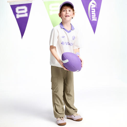 【实体店同款】男女童全腰梭织单裤夏季新款安奈儿童装AM526711 商品图5