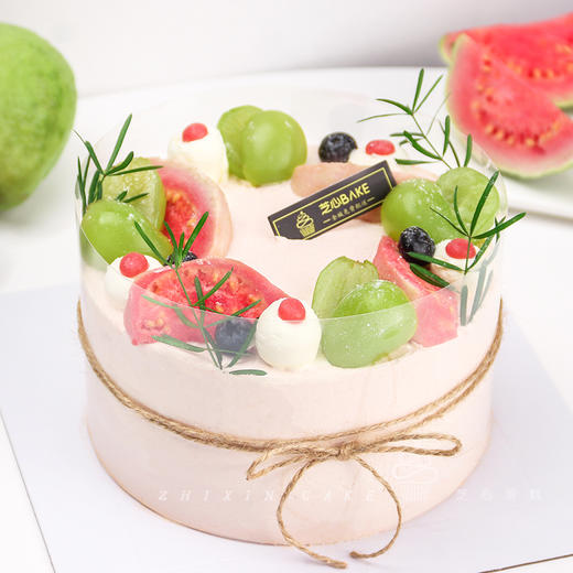 【芭提雪色】芭乐脆嫩青提脆爽蓝莓酸甜可口--芭乐水果生日蛋糕 商品图0