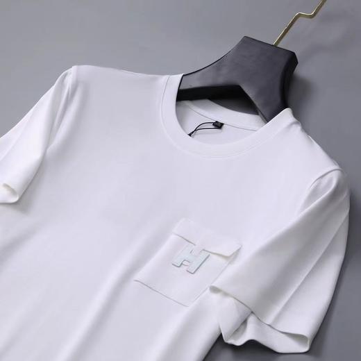 意奢品味高舒适度莫代尔打底衫夏季透气亲肤男士休闲圆领短袖T恤   YH-FL87378* 商品图3