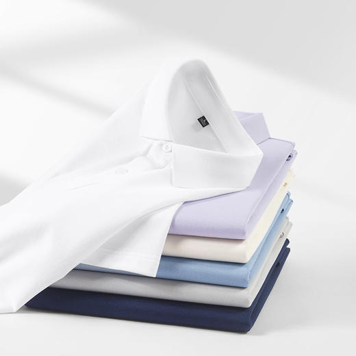 【含桑蚕丝】罗蒙夏季7A抗菌短袖POLOP衫男女款休闲凉感短袖T恤男短袖上衣 商品图6