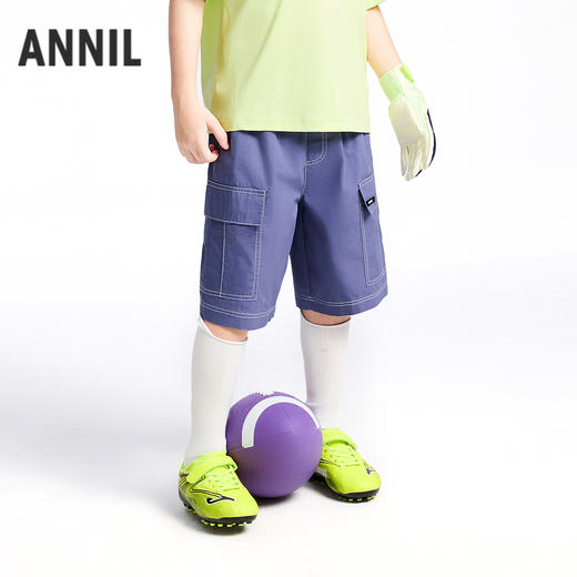 男童全腰梭织中裤夏季新款安奈儿童装实体店同款AB526650 商品图0