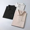 夏季新款翻领条纹短袖T恤男修身百搭纯色上衣   YH-F5977* 商品缩略图1