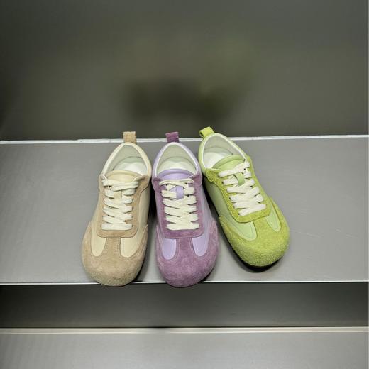 2025春季新品真皮拼色内增高德训鞋女运动休闲厚底阿甘鞋！ 商品图3