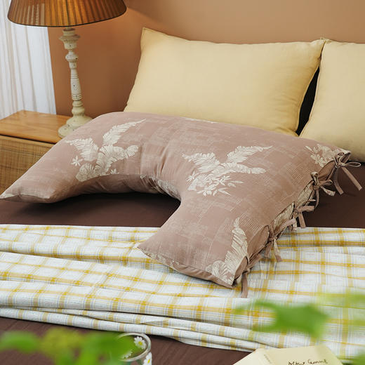 芭蕉系列侧睡U型枕护颈椎助睡眠荞麦壳皮成人睡觉家用U型抱枕可拆洗 商品图0