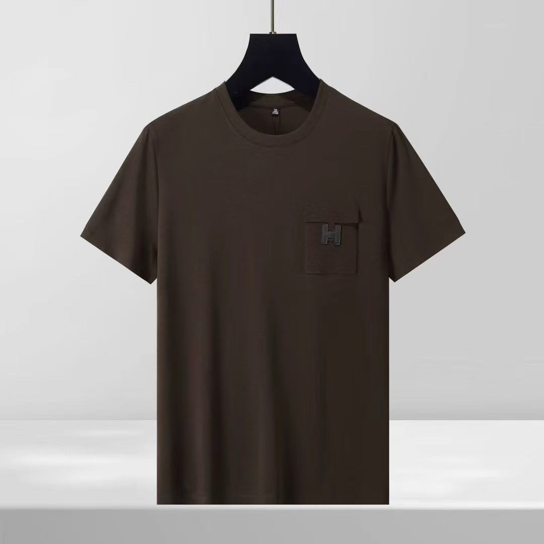 意奢品味高舒适度莫代尔打底衫夏季透气亲肤男士休闲圆领短袖T恤   YH-FL87378*