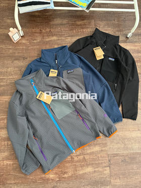 原单正品 Patagonia/巴塔哥尼亚 R2 Techface 25SS  薄款 立领外套户外中间层外套
M~3XL
黑色 藏青  灰色