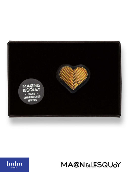 Macon&Lesquoy原创设计 24ss 红色爱心 爱情系列 M&L刺绣手工饰品胸针 商品图7