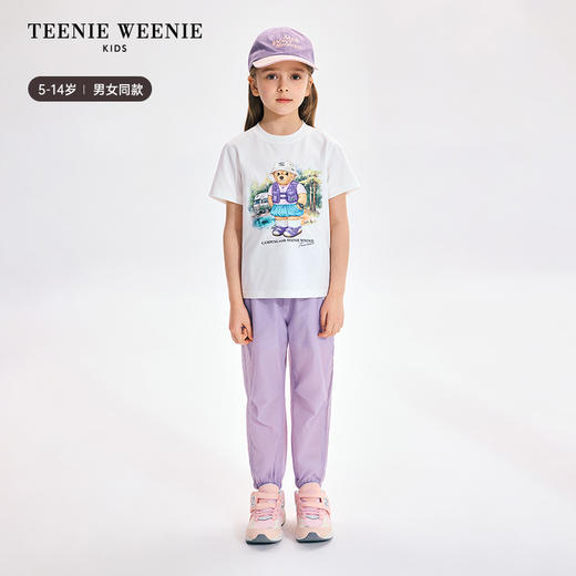 TeenieWeenie Kids小熊童装夏季男女童网纱拼接防晒长裤TKTC256484N 商品图1
