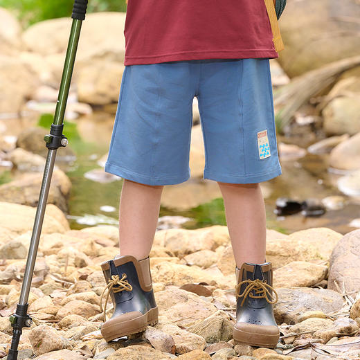 棉花堂2025年夏款会呼吸小毛圈山系织标宽松裤型童装五分裤F251164 商品图4