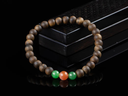 XY0152沉香+南红碧玉手串 商品图2