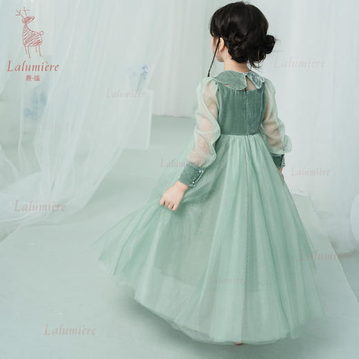 鹿谧 天青色礼服长裙 商品图3