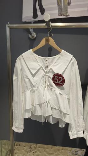 P&X设计师女装  梭织短款小衫 白色 824328091