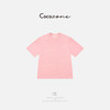 COCO ZONE 刘一一 100棉新款领口破坏设计粉色圆领T恤CD1A0524 商品缩略图0