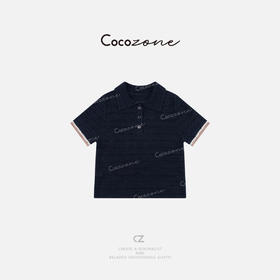 COCO ZONE 刘一一 2025镂空短袖针织衫小众polo领上衣CD1A0597