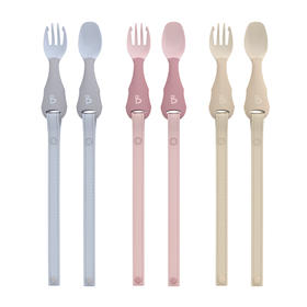 Bibado 婴幼儿叉勺套组-可连接反穿衣