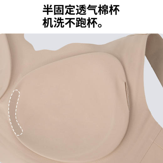 【尚比妮新款大码内衣女巨包容无痕文胸】三倍果冻条提拉聚拢 舒适大U型美背胸罩 无钢圈超薄款W2519 商品图2