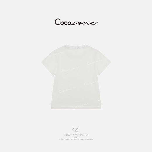 COCO ZONE 刘一一 25新款简约修身显瘦休闲圆领短袖T恤CD1A0283 商品图3